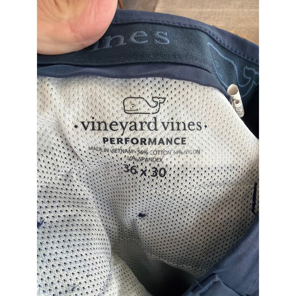 Vineyard Vines Performance me s size 36x30 navy blue pants golf - Picture 3 of 4